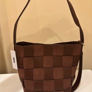 ASOS Brown Woven Bucket Bag